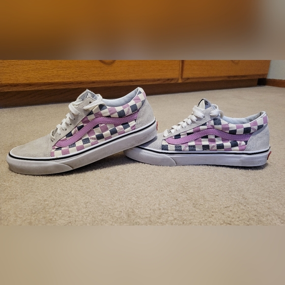 Purple and Tan Women's size 8.5 Vans *Spring Clearance* - Picture 5 of 7